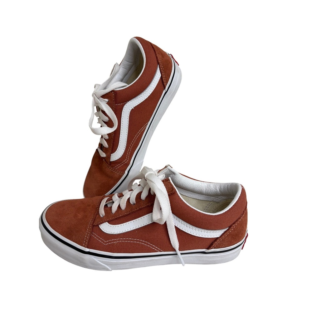Vans Old Skool Rust Orange Suede Skate Shoes Mens 6 Womens 7.5 EU 38